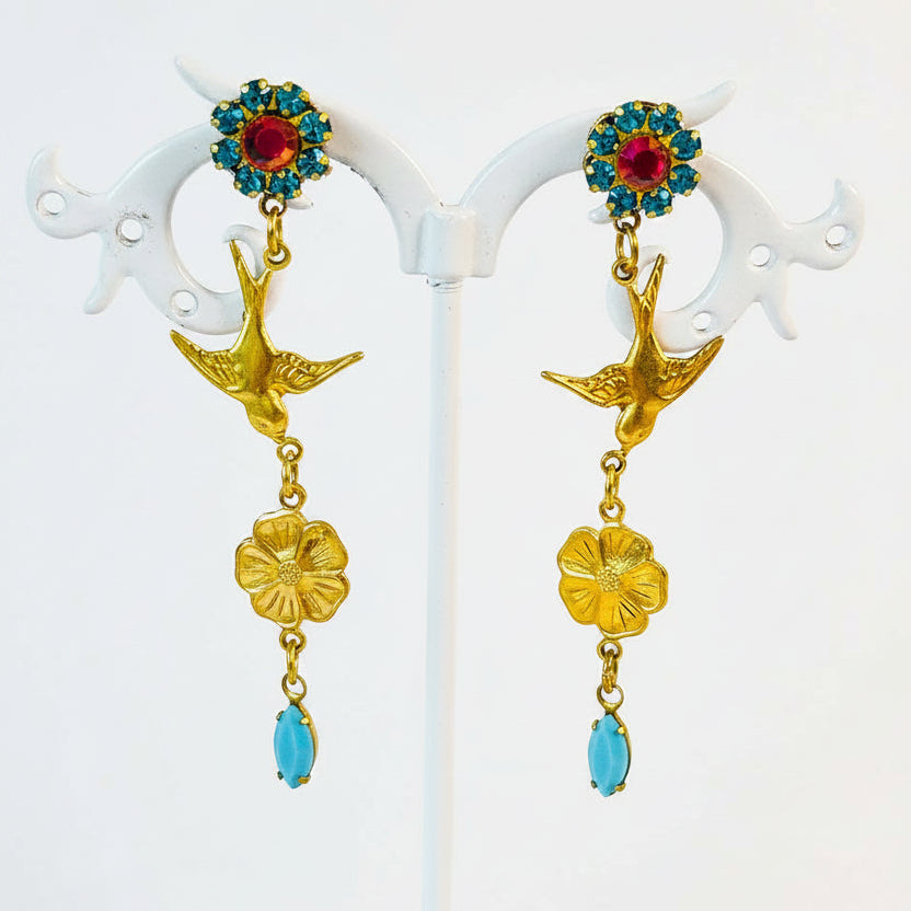 aros largos golondrina