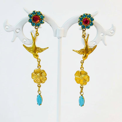 aros largos golondrina