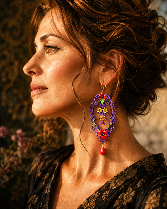 aros largos hechos a mano joyas bohemias