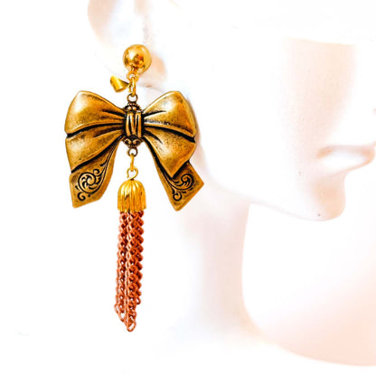 aros lazo dorados mujer