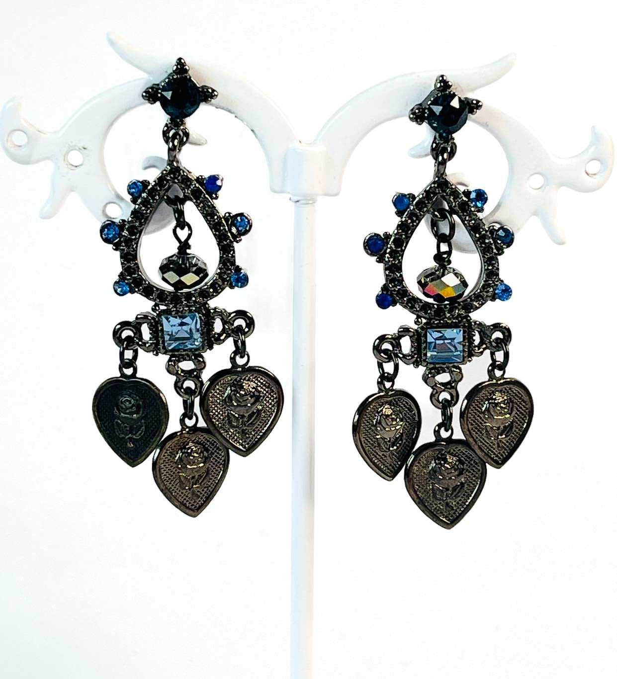 aros metal oscuro mujer