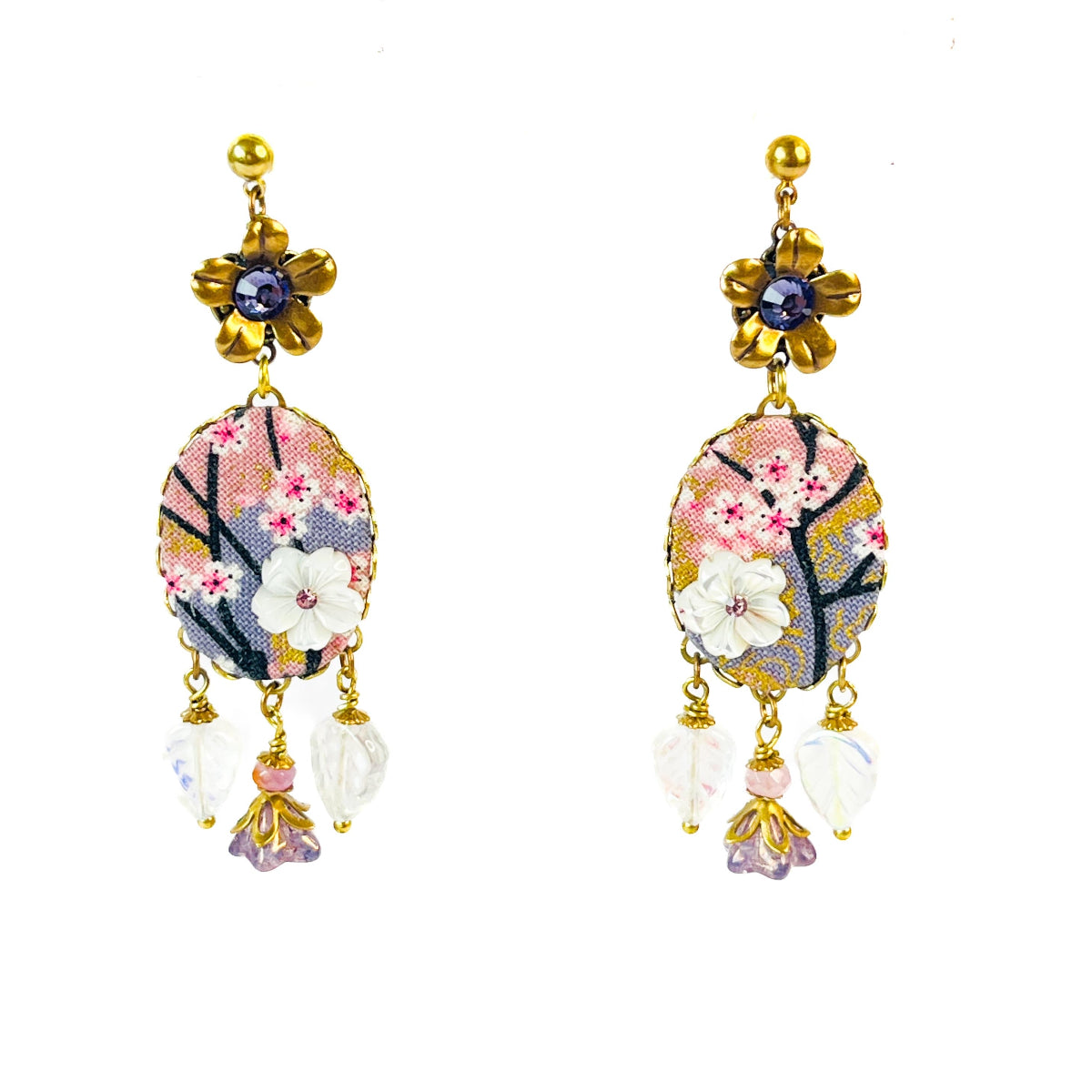 aros románticos mujer joyería floral