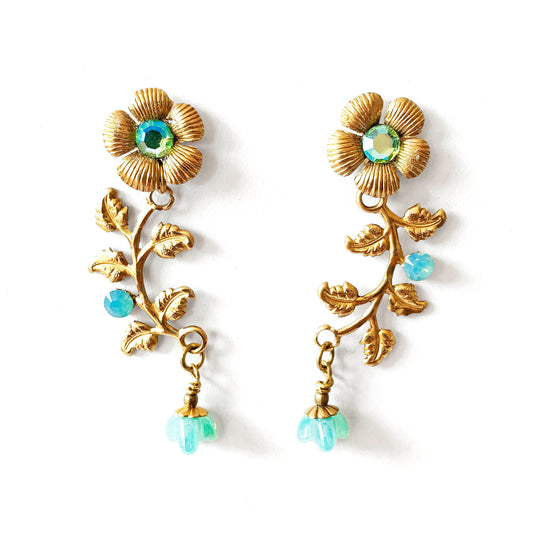 Twig and Flower Earrings