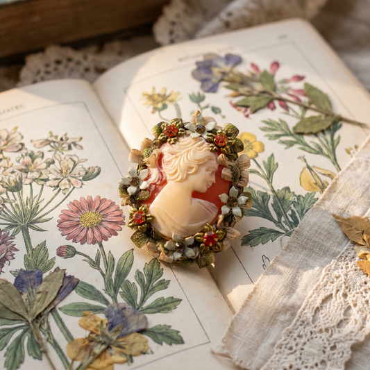 broche camafeo prendedor pin lapel