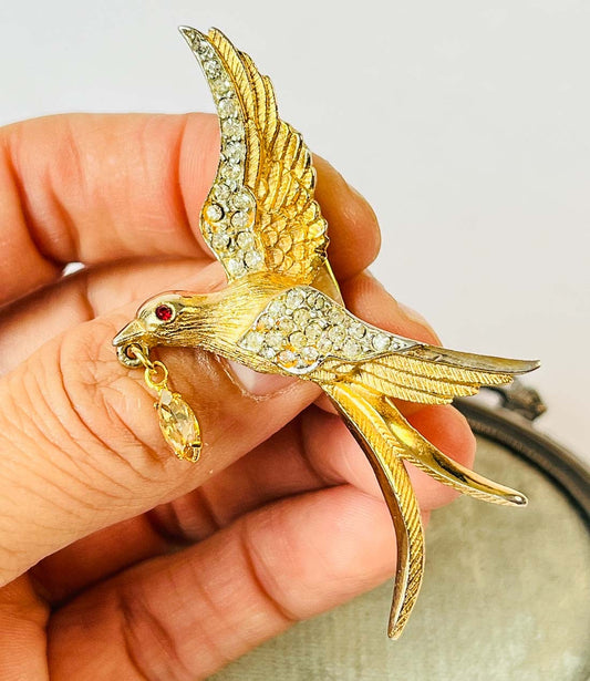 broche vintage Colibri Kramer NY