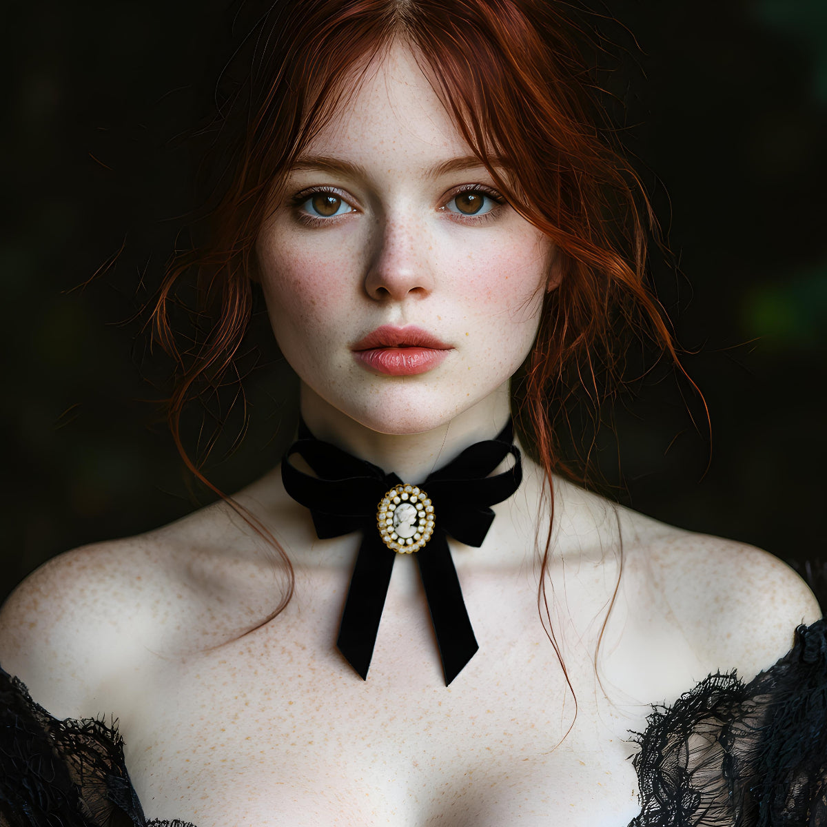 choker gótico terciopelo negro