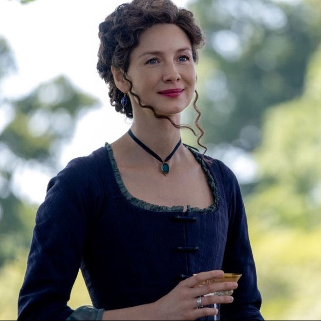 choker terciopelo azul inspirado en Outlander