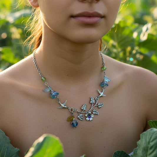 collar botanico con frutas mujer
