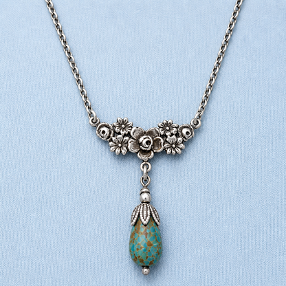 collar colgante floral victoriano