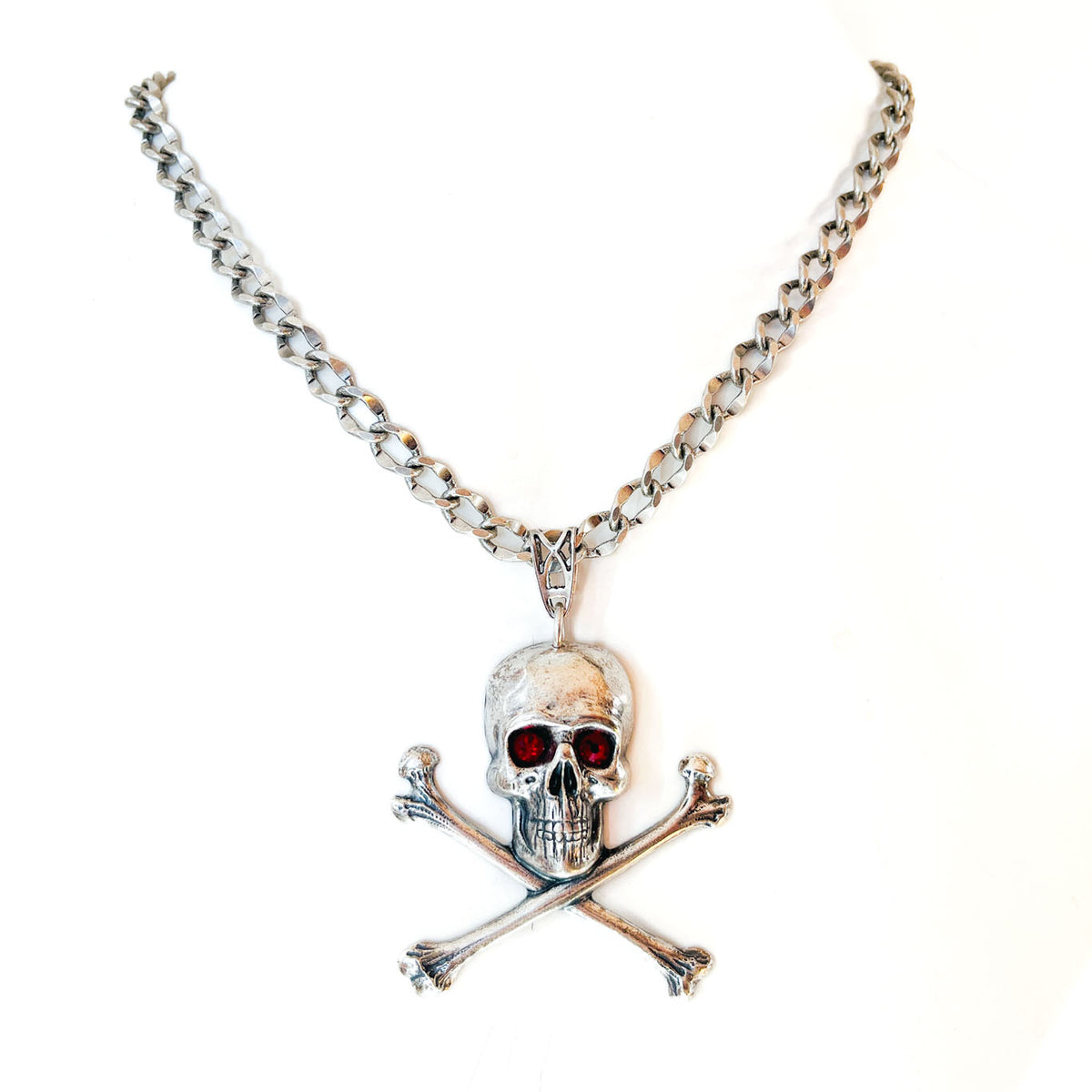 collar con calavera collar rockero