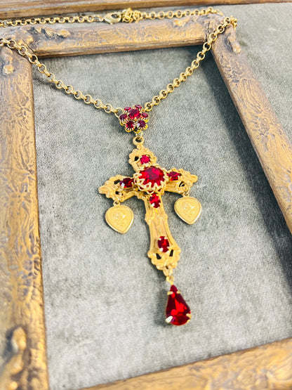 collar cruz ornamental