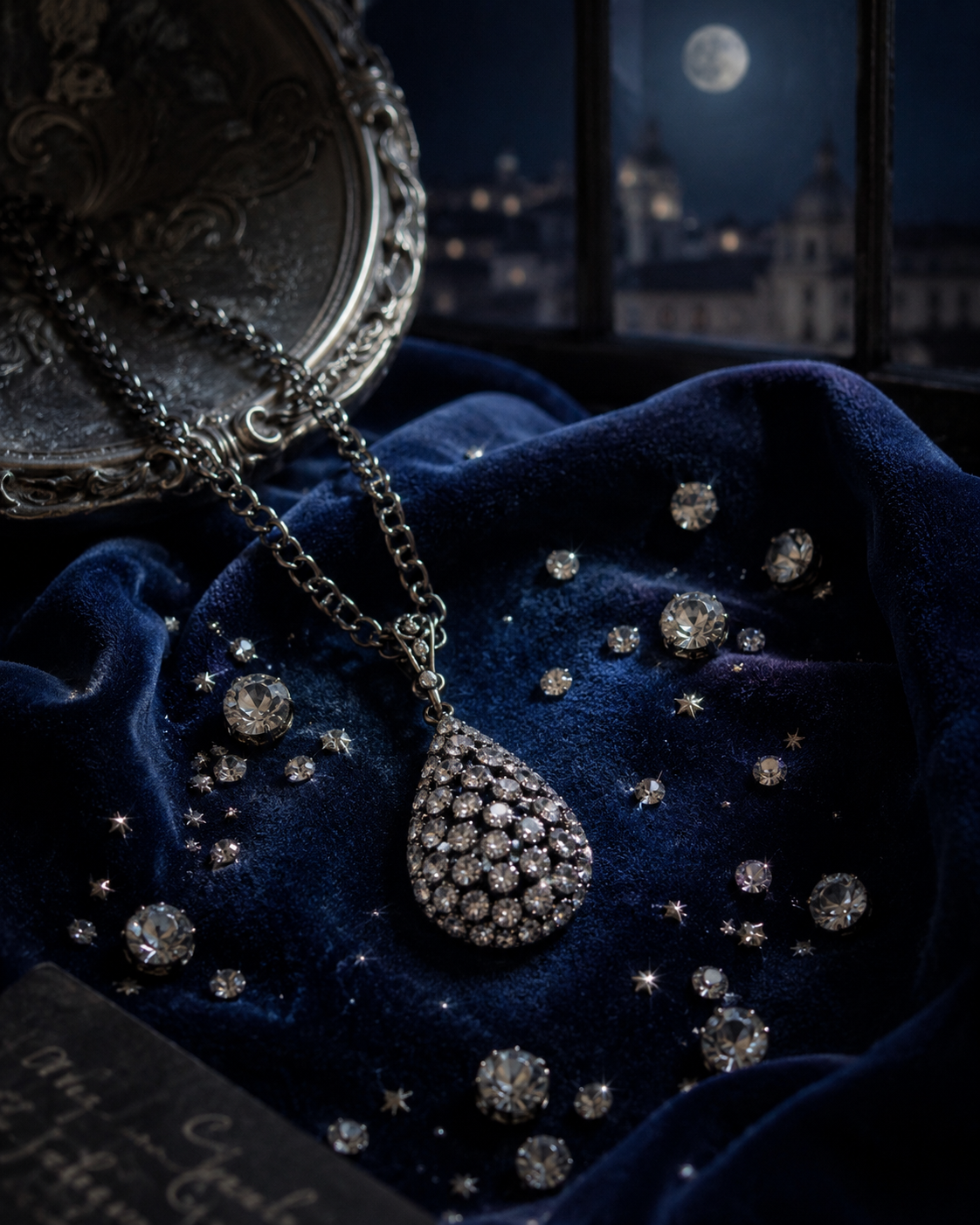 collar gota de cristales 
