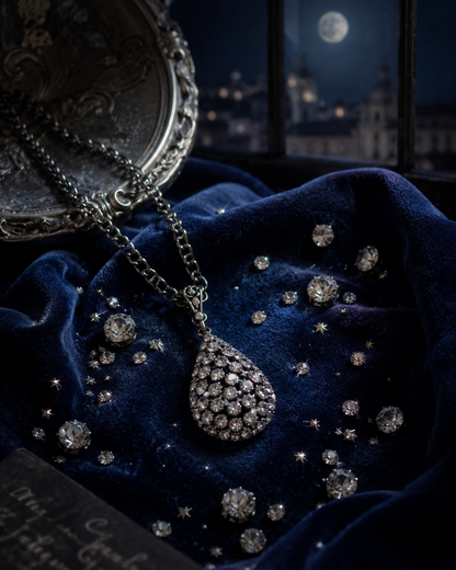 collar gota de cristales 