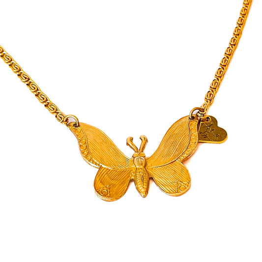 collar mariposa dorada