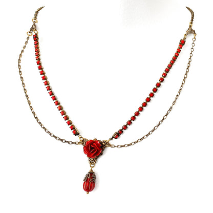 Collar Rosa Roja