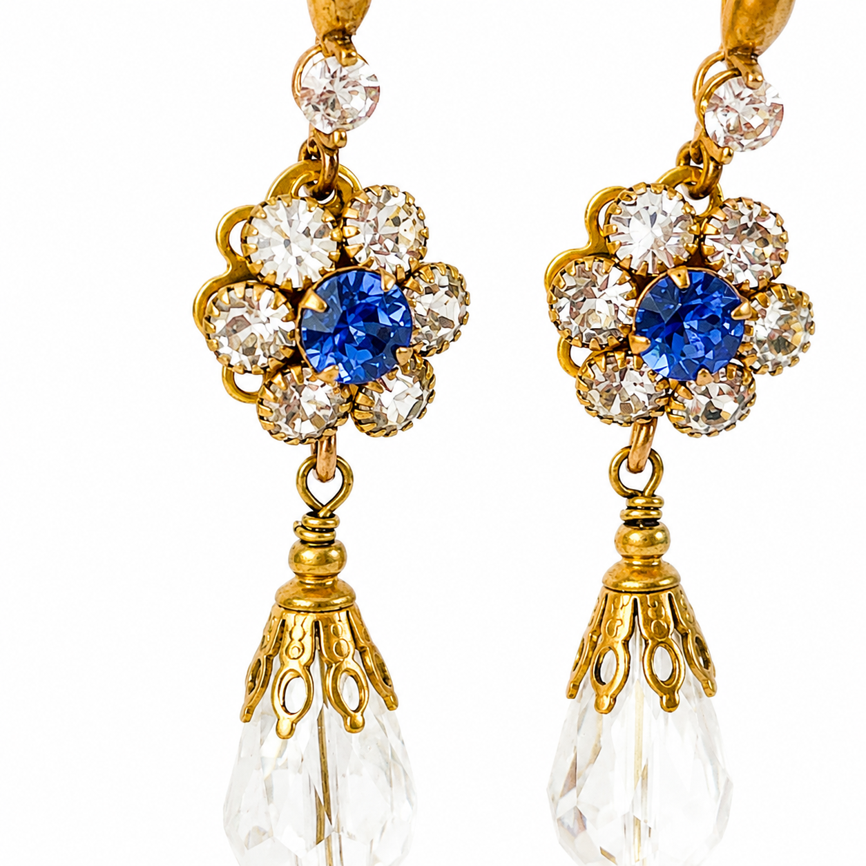 detalles pendientes flor de cristal