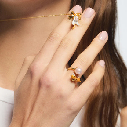 Anillo Ajustable Gato Tabby Naranjo Les Nereides Nueva Colección