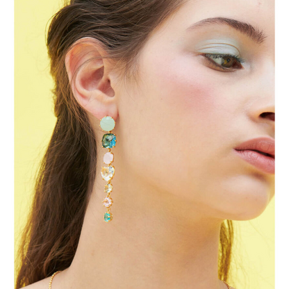 Pendientes Diamantine Verde Menta Les Nereides