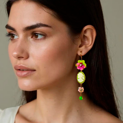 Camafeo Rosé – Pendientes Lineales