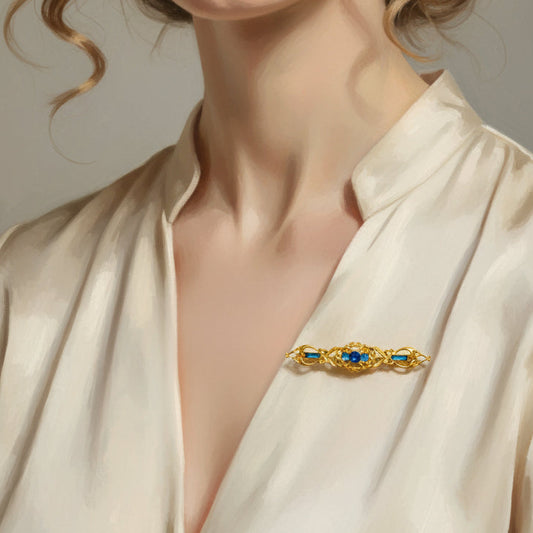 prendedor dorado estilo vintage