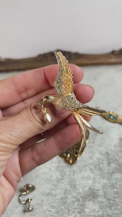 Broche Prendedor Colibri marca Kramer NY