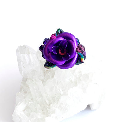 anillo romantico rosa morada